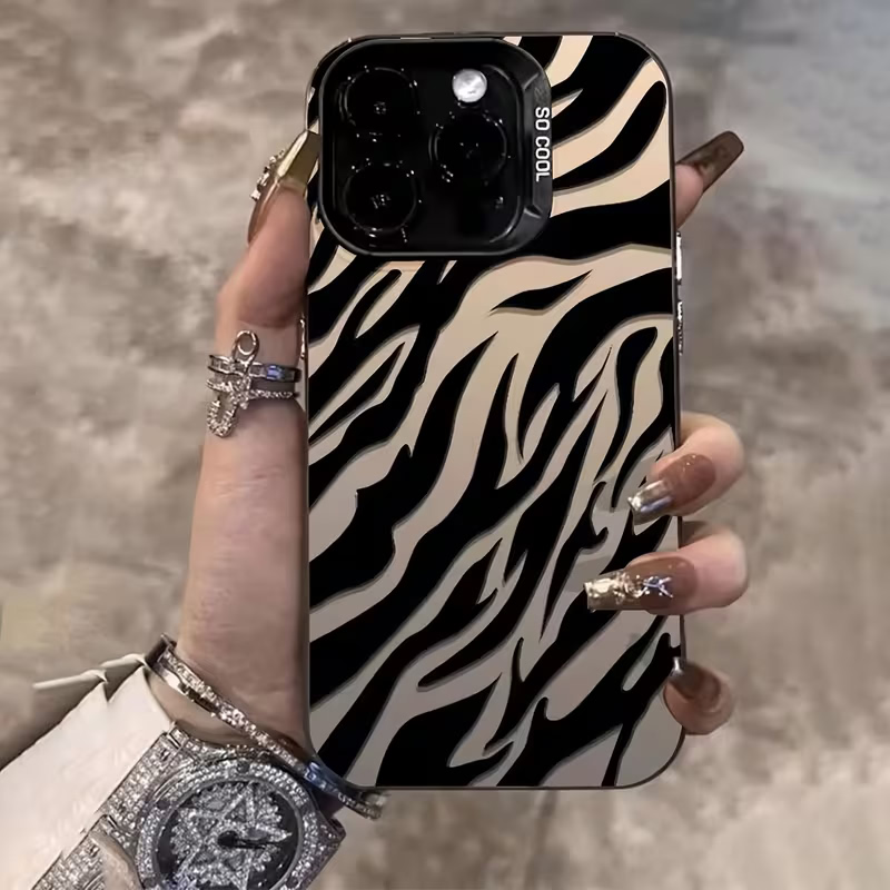 Apple Iphone 16 - Zebra Pattern Black Advanced IMD Shockproof