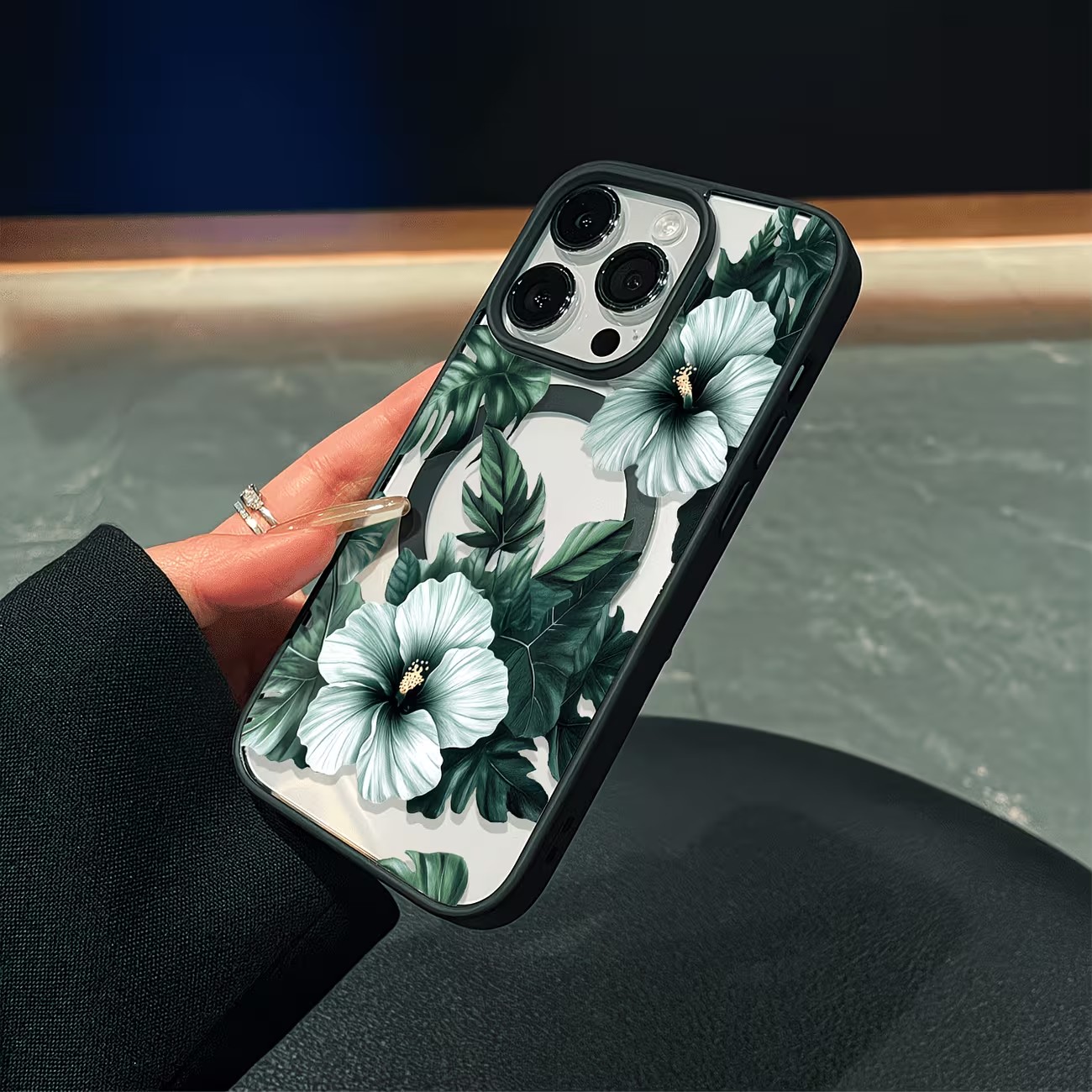 Green Floral Print Phone Case  - огляд і ціна Apple Iphone 15 Pro Max